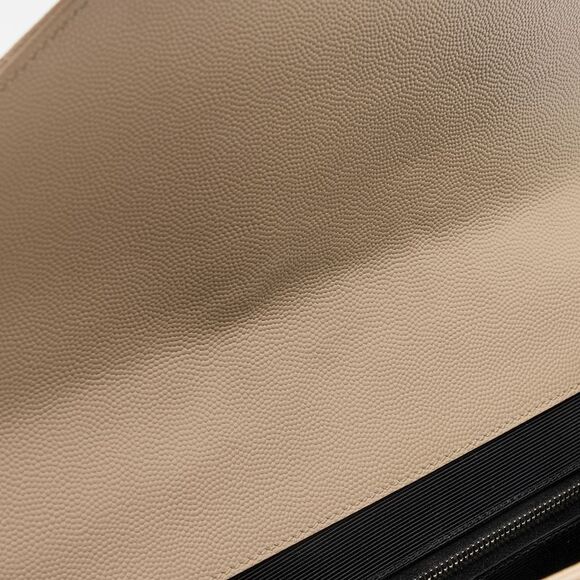 Saint Laurent Mixed Matelasse Grain de Poudre Monogram Large Shoulder Bag - Picture 15 of 16